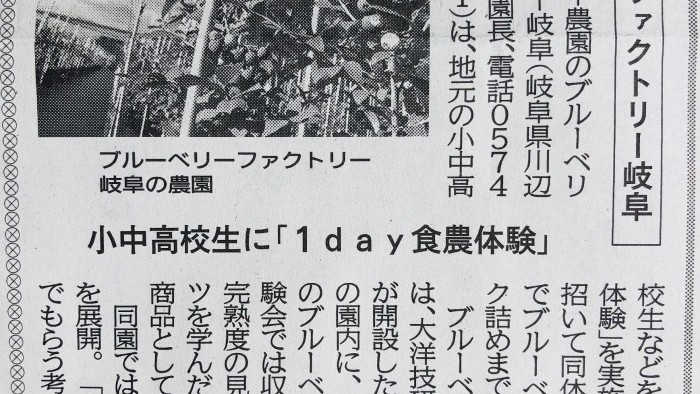 中部経済新聞に掲載されました！